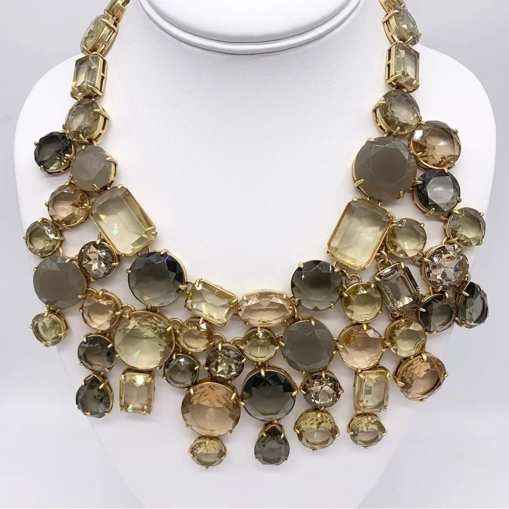 J. Crew Jeweled Waterfall Necklace